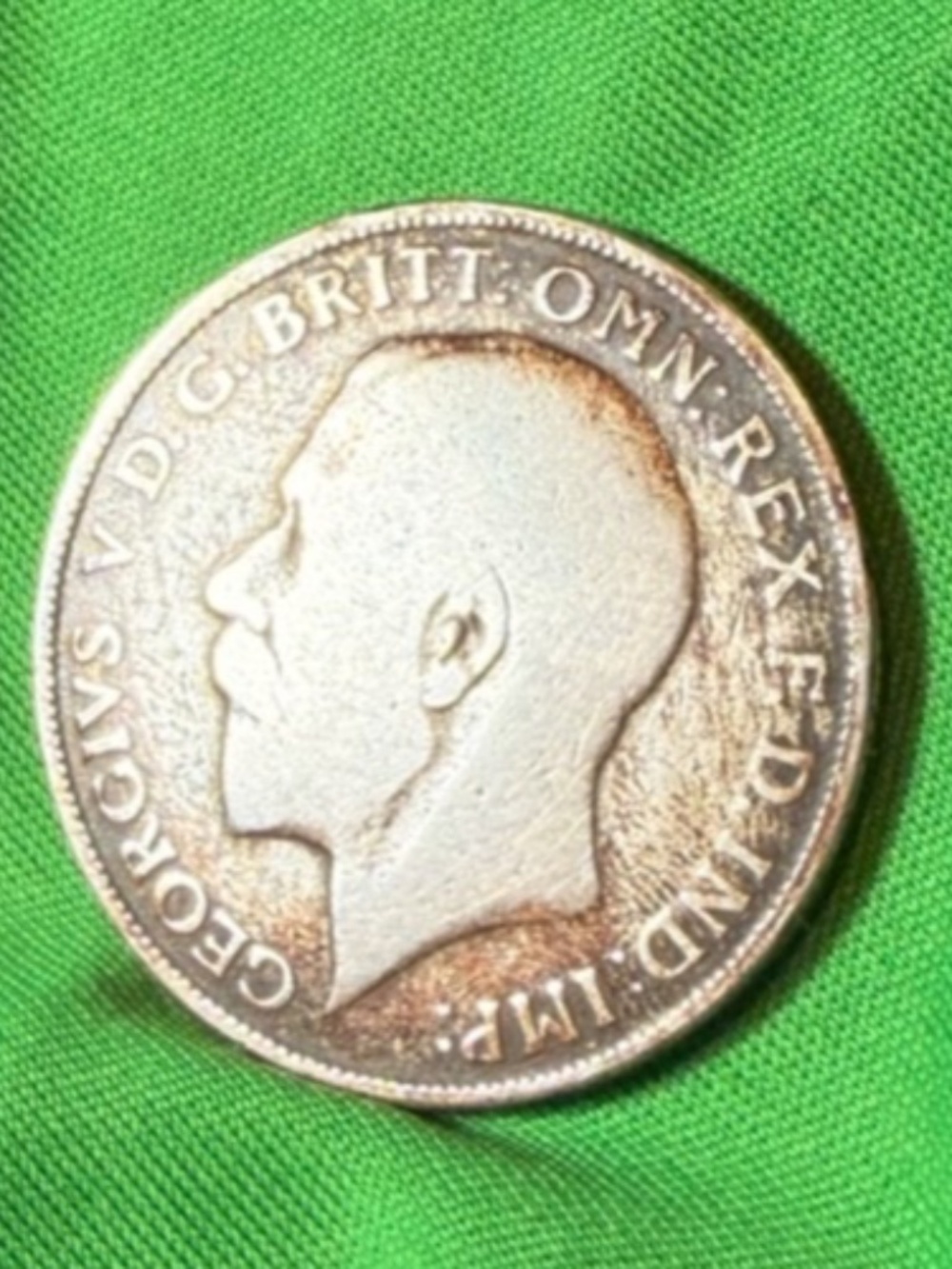 1921 MA Britain Florin Silver Coin #206240598490